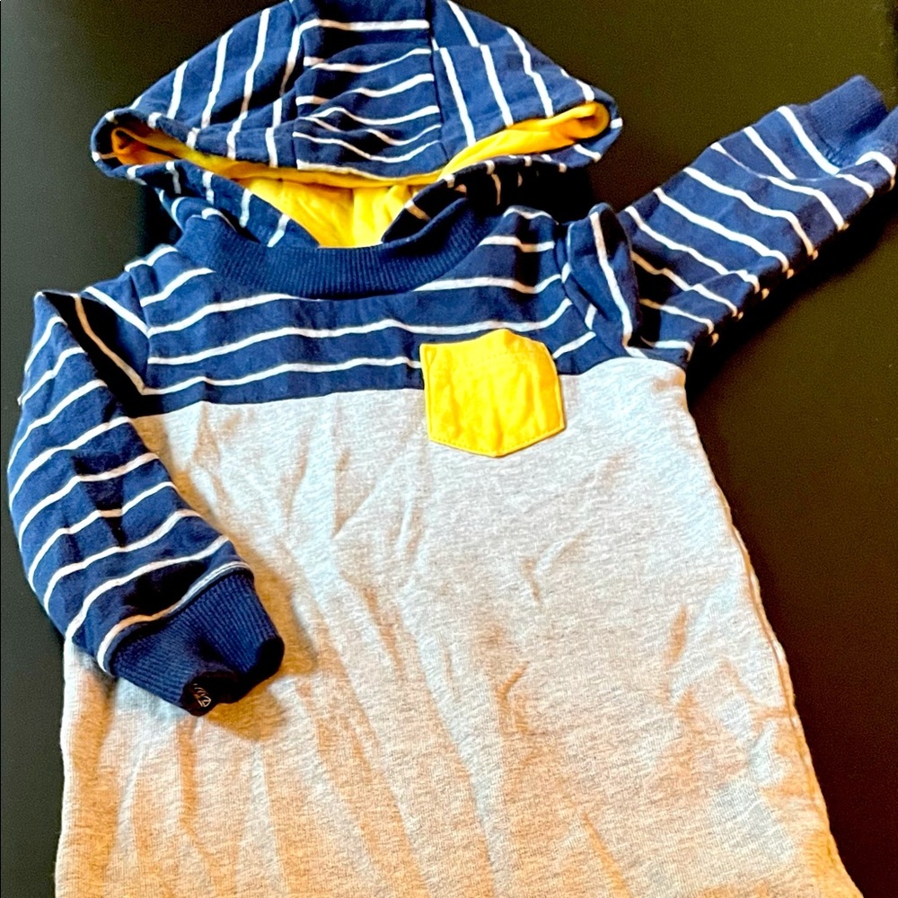 Carter’s 12 Month, Gray and Blue Hooded Romper